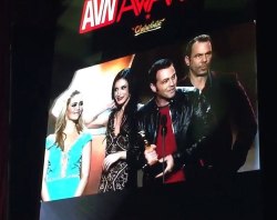 On stage accepting the #AVN Award for &lsquo;Movie of the Year&rsquo;!!!! ✨☄👏🏻😘 FUCK YES!! by evilaiden