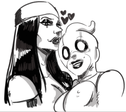 adoggoart:Gwenpool and Elektra from an F-List Chat 
