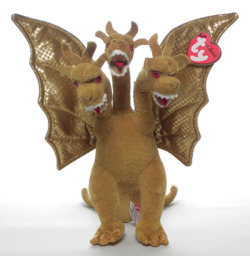 faerie-knight: King Ghidorah and Godzilla TY Plushies