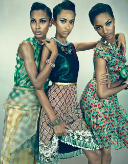 fromobscuretodemure:  Jasmine Tookes, Anais Mali, and Jourdan Dunn by Emma Summerton for W Magazine March 2012. 