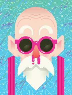 dragonball30th:  &ldquo;Hermit Roshi&rdquo; by Michael Mateyko (KOMBOH).  Thought I might share this with my followers here. There&rsquo;s going to be aÂ Dragon Ball Tribute Art ShowÂ at Q-pop ShopÂ on Nov. 15th in Little Tokyo, LA. Here are the details
