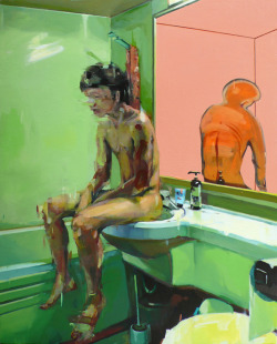 redlipstickresurrected:  Sangduck Kim aka Gimsangdeok aka 김상덕 (Korean, b. 1983, Buan-gun, Jeallabuk-do, South Korea) - 1,2: No.909_J, 2010 from Bathroom series  Paintings: Oil on Canvas                                      