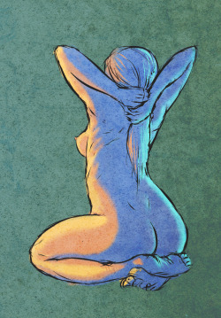 wokjow:  Nude study. Digital art. 