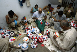 afootballreport:  From the factories of Pakistan to the Champions League Final &ldquo;The handiwork of the east, as many Sialkotis boast, isn’t easily rivaled. Now, the Forward Sports Factory produces over 18,000 footballs a day, including those used