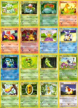 dragonitedelight:  First appearances of the original 151 in the Pokémon TCG ~ ★/☆  :P
