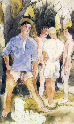 chadmsirois:  Four Male Figures, c. 1930 by Charles Demuth