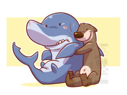 isaac-blank:Don’t forget to hug your shark by Eclipsewolf  potassiumhydroxide-koh this is so perfect x333