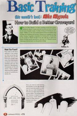 project-ragna-rok: The Mike Mignola guide to graveyards - from the November 1997 edition of Wizard Magazine