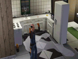 death-by-lulz:   Called a repairman to fix the sink. The sink is still broken. he’s dancing..   Featured on a 1000Notes.com blog