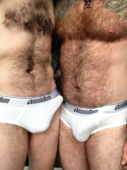 otterify:  pupsunderwearpics:   Pup and Master in White Aussiebum Underwear  With hot boy &amp; escaping hard cocks. Pup love