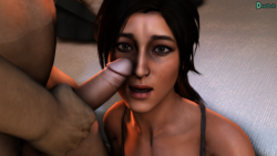 Lara has something on her face.Note: Did this just because I wanted to show off Lara’s face. She is way too fucking adorable for her own good, lol. Felt that Duke Nukem fit better with the Classic Lara scenes than the initial Male model I used&hellip;