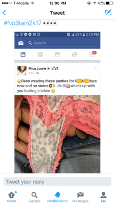 hood2go:  insertepithethere:  lordfartwad:  shuhvon:  sangoes:  imagine thinking discharge is gross  Imagine having a pussy this dry  imagine posting a picture of ur underwear uve willingly admitted to wearing for 6 days in a row    She really bragging