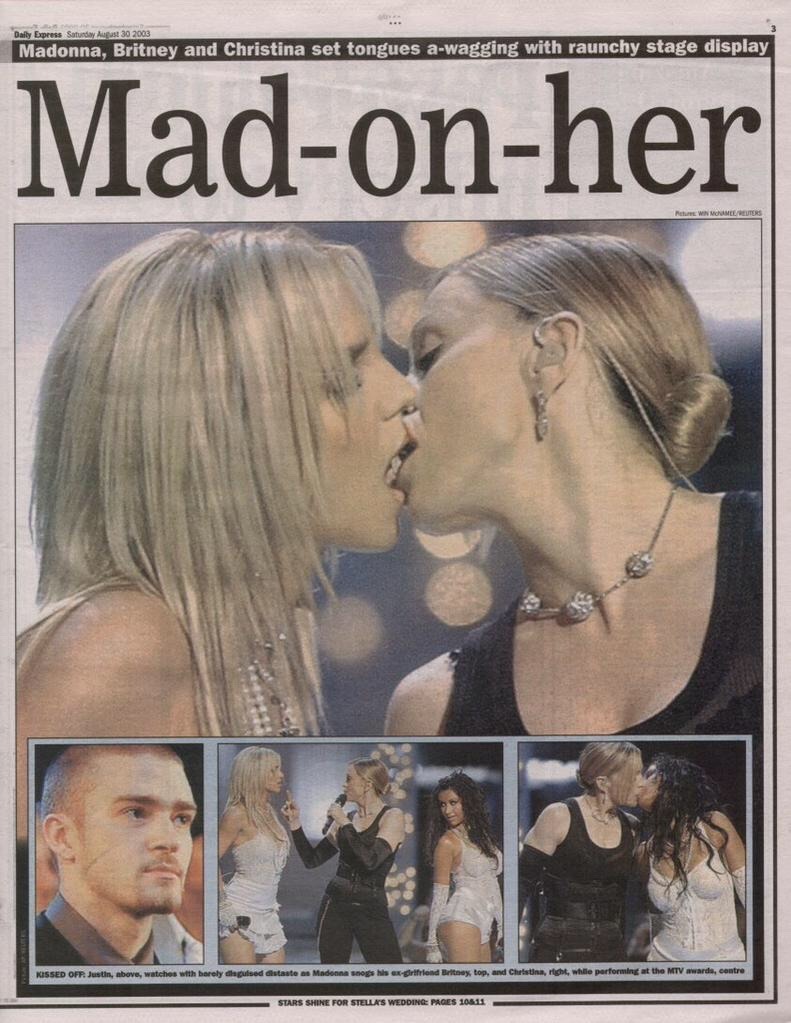 Britney and madonna kiss jizz free porn