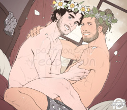 Support me on Patreon =&gt; Reapersun on PatreonLast pic for my flower crown calendar~ December with murder husbands, holly, and narcissus (＾－＾✿) That’s it!! Thanks to those of you who bought it, I hope you’re enjoying it ;)  ~Link to calendar~