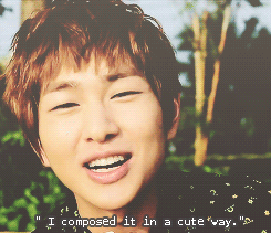    Onew's first attempt on singing the "Bread Song."     