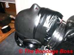 thebondageboss:  Update - Friday, October 31, 2014  4:50 PM   SIR added more tape to the gag because the pig was trying to push the jock out. Gave the pigs mouth a nice good seal. Later I swapped out gags because the pigs nose was all stuffed from