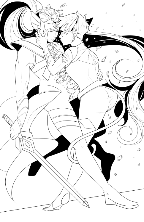 WIP still but the lineart came out nice and I wanna share ;A;