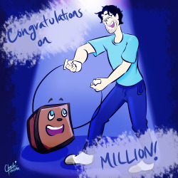 eternaltchotchke:  I drew this a couple of weeks ago for the markiplierSINGSbadly 8 million vid, but I waited until it’d be posted so. WOO!Congrats Mark! Here’s to the next million!