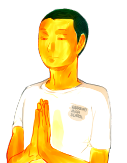 May divine protection be with you~okay guys how do you even paint on the same layer it’s impossible wtf these manga redraws would definitely be the end of me sorry!!! btw he’s transparent so you could put a blessing on your blog! BLESS EVERYTHING