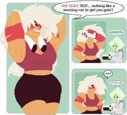 sallychanscraps:more roommate au.. &gt;:3c yeah p, maybe don’t stay up long enough to see your hot roommate to come back from her morning run(in case the pic loads weird, [page 1/2])