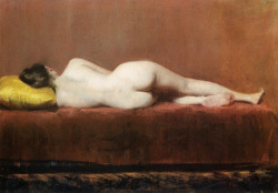 itriedtogettoyou:William Merritt Chase, Nude recumbent, 1888Paul Sieffert, Reclining nude, n.d.Leo Gestel, Reclining nude (seen from the back), 1911Sanyu, Reclining nude, 1931
