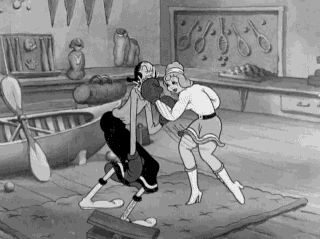 antipahtico: Olive Oyl ~ Never Kick a Woman (1936)  