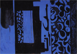 thunderstruck9: Lee Krasner (American, 1908-1984), Blue and Black, 1951-53. Oil on canvas, 146.7 × 209.6 cm. The Museum of Fine Arts, Houston, Texas via nobrashfestivity 