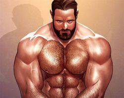 inkollo:  Muscle giant Samson’s beautiful monster pecs. http://www.inkollo.com/shop/big-is-better-chapter-17/ 