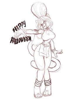 kandlin:Panthy Sketch Request for Halloween Streaming  Patreon    Ko-Fi    Tumblr   Inkbunny    Furaffinity 