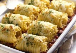 Food Of The Day-Chicken and cheese lasagna roll-ups