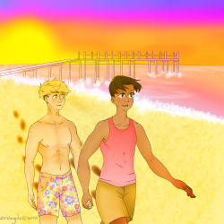 zeldagalz:  My Secret Santa present for Gia! Surprise its meeee! I decided to resurrect the #BeachPartyHomos because it was your fanart of them that made me fall in love with jeanmarco in the first place *O* I really look up to you so it was exciting