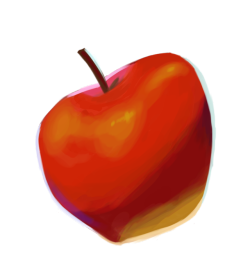 I’m high and my boyfriend got me to draw the apple from Breath of the Wild here ya goPS I think if I saved it right it should be transparent