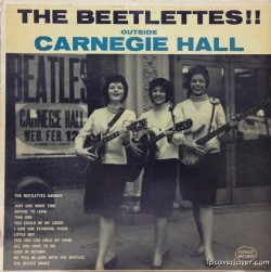 lpcoverlover:  Lady bugs The Beetlettes!!  “Outside Carnegie Hall”  Assault Records  An “answer” record from a girl group I’ve never seen before.  