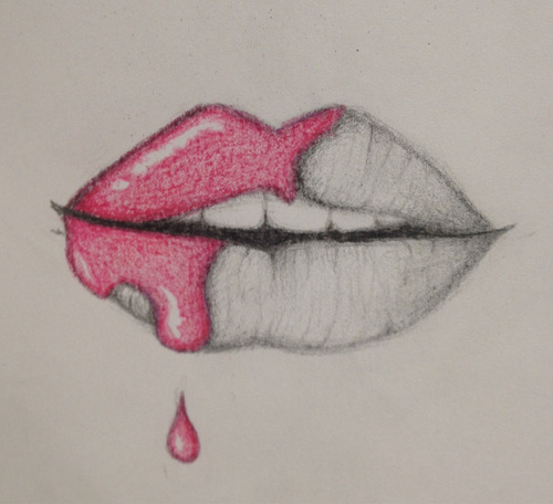 Easy lips drawing tumblr