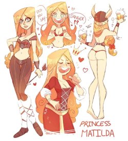 evaroze: Princess Matilda is a young and extrovert girl. She is free spirited and loves adventure. She is an archer and a knight in training~
