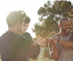 sccialcasualty:  High quality photos of high quality people😇 (Harry Shum Jr., Matthew Daddario, Isaiah Mustafa)  Cred to the Shadowhunterstv Facebook page + Harry’s Insta 