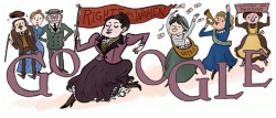 beatonna:  I had the great pleasure today of being the Google doodle artist for Google Canada!  It is for the birthday of Henrietta Edwards, a kickass lady.  See more info on it, and on Henrietta, here in the doodle archive!  It can only be seen on