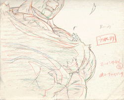 thepinkpirate:  as-warm-as-choco:  Dragon Ball Z (ドラゴンボール) key-animation of Vegeta’s sacrifice by Toshiyuki Kanno (菅野 利之).  Oh fuck me, not everyday you see DBX pencil tests. 