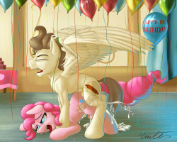 doggie999artist:  xanthor:  Pinkie’s Afterparty~Cake, presents, pussy, what else could make Pound’s party better?thanks to the creator of Pound Cake’s cutie mark———————————————————————————————————If