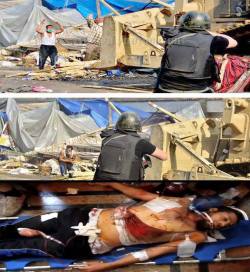 egyptianheart:  photo’s tell about the true meaning of peaceful protest Egypt our peace is stronger than bullets 
