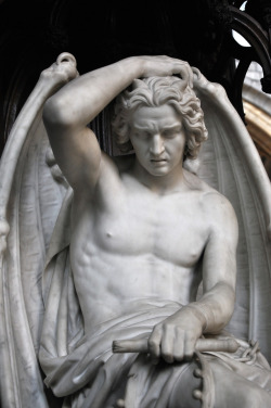 artofthegods: Lucifer at   Saint-Paul de Liège   in Belgium (detail)