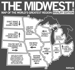 mapsontheweb:  Rivalry in the Midwest. 