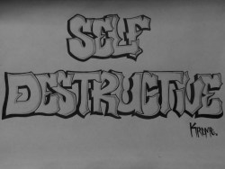 undergrounddemon:  Self Destructive. 