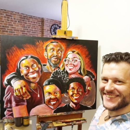 Family portrait progress.   Keep moving towards your dream one step at a time and you&rsquo;ll get there eventually.   Line up your thoughts, words, and actions. Face your fears and move beyond with hope and determination.   Acrylic on canvas . . . .
