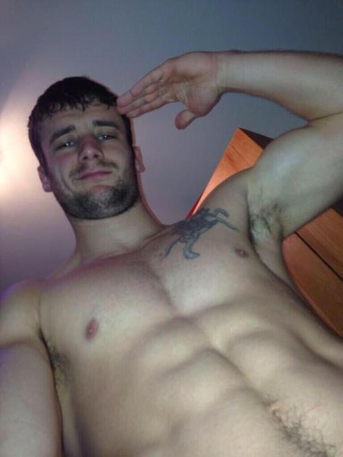 Eyes, pits and washboard abs.