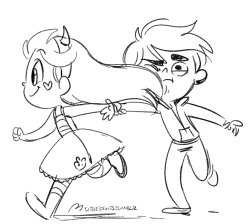 littledigits:  If marco is new to living with a girl with longer hair hes in for a world of shedding. I would know …i have to live with my own hair in my food 24/7.  Around 80% of my hype for this show is actually caused by fanarts like these drawn