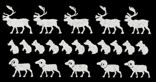 nemfrog:  In a row. Lives of the hunted. 1901.Internet Archive