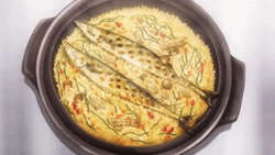 onionchoppingninja:  Oja-Style Nuka Pacific Saury Takikomi Gohan from Shokugeki no Souma(Warning: Long Post)What Souma made for the finals of the autumn election!  IT’S SERIOUSLY THE MOST DELICIOUS THING EVER EVEN IF IT LOOKS REALLY MESSY. The Bottomless