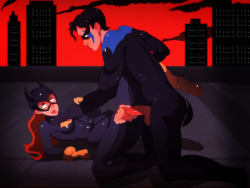 spookiarts:  Nightwing and Batgirl CommissionThank you so much for supporting!!! &lt;3Thank you all for peeping ;)