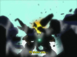 pringlescreamegg:  GaoGaiGar gif time. If you like Gurren Lagann, you owe it to yourself to see its daddy. Or just GaoGaiGar FINAL. You can’t like one or the other, you’ll like both. 